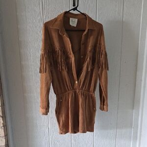 Fantastic Fawn Brown Jumpsuit with Tailored Silhouette